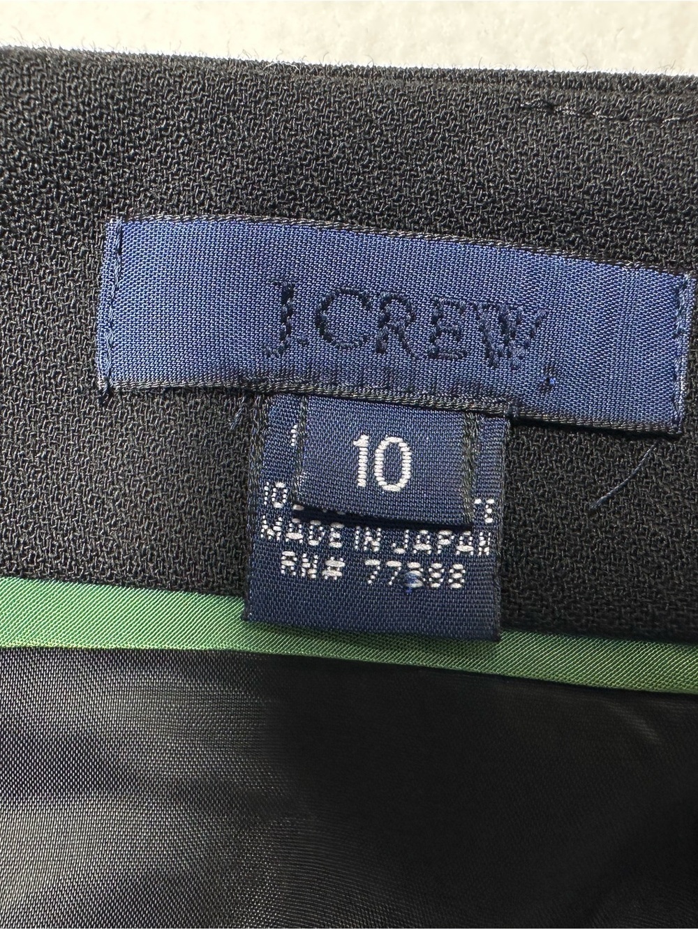 J.Crew 100% Wool Black A-Line Midi Skirt Women’s Size 10 Classic - Picture 5 of 7